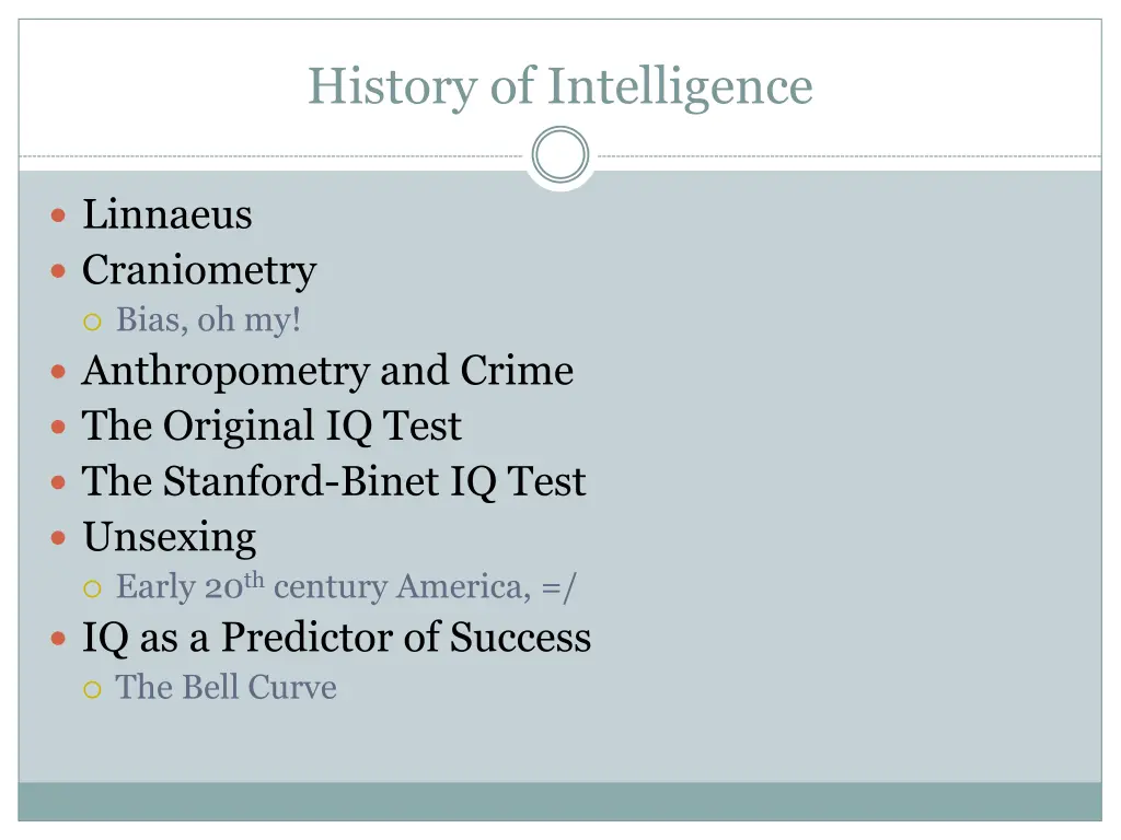 history of intelligence 1