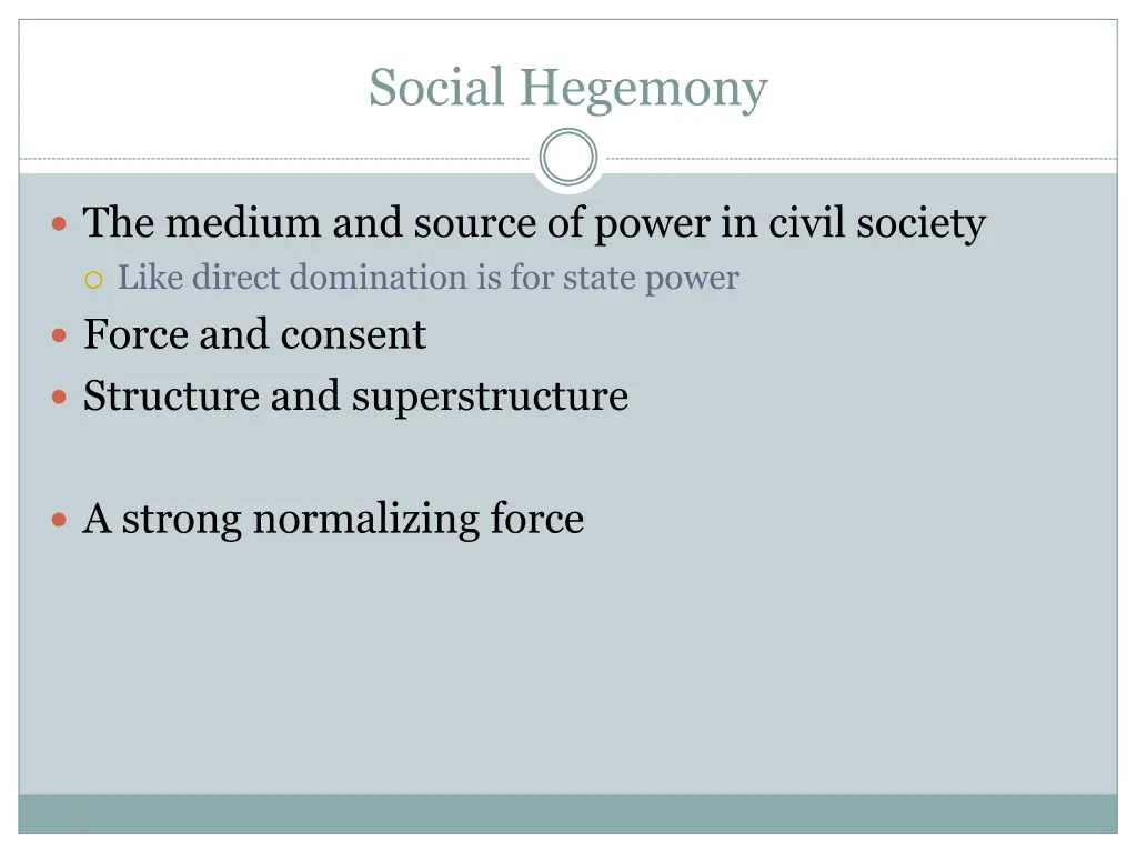 social hegemony