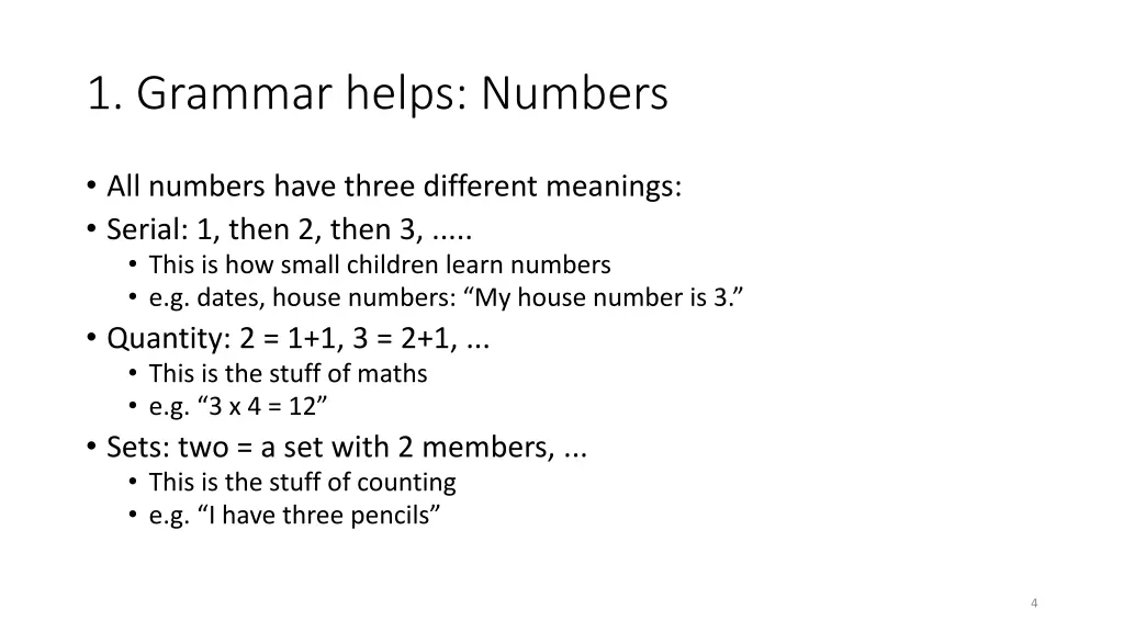 1 grammar helps numbers