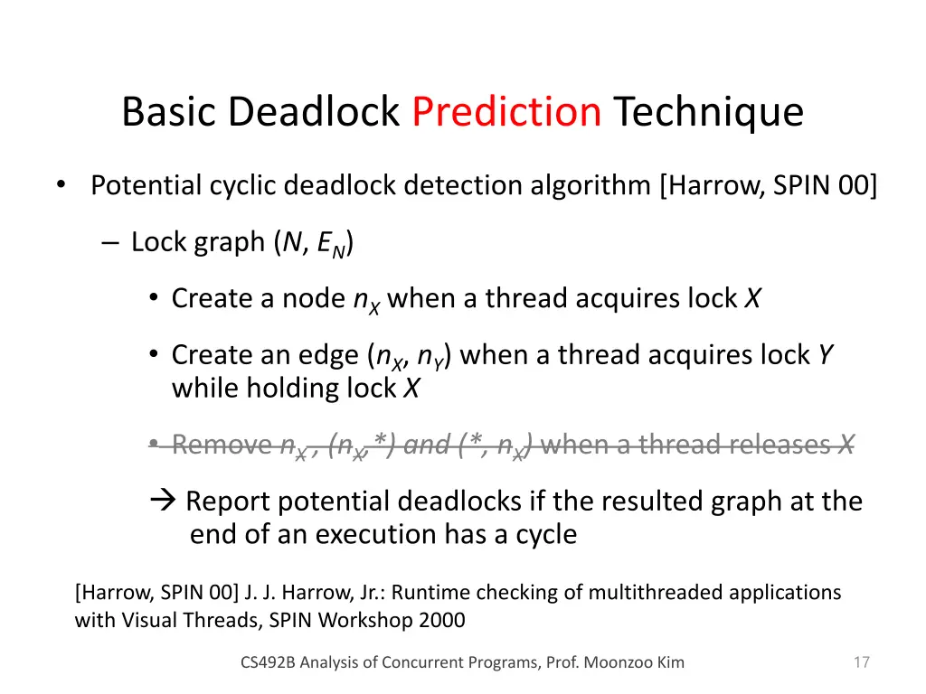 basic deadlock prediction technique