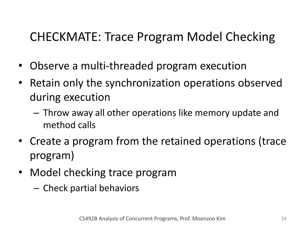 checkmate trace program model checking