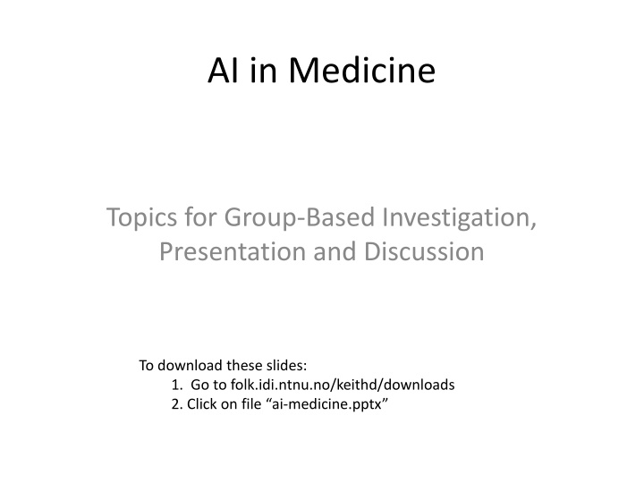 ai in medicine