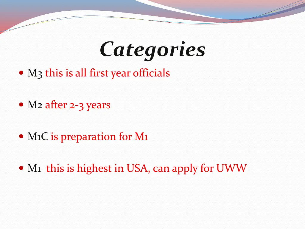 categories