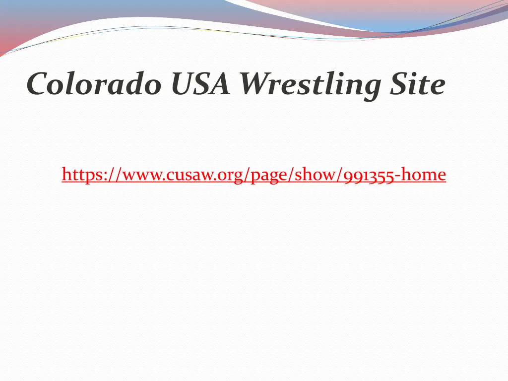 colorado usa wrestling site