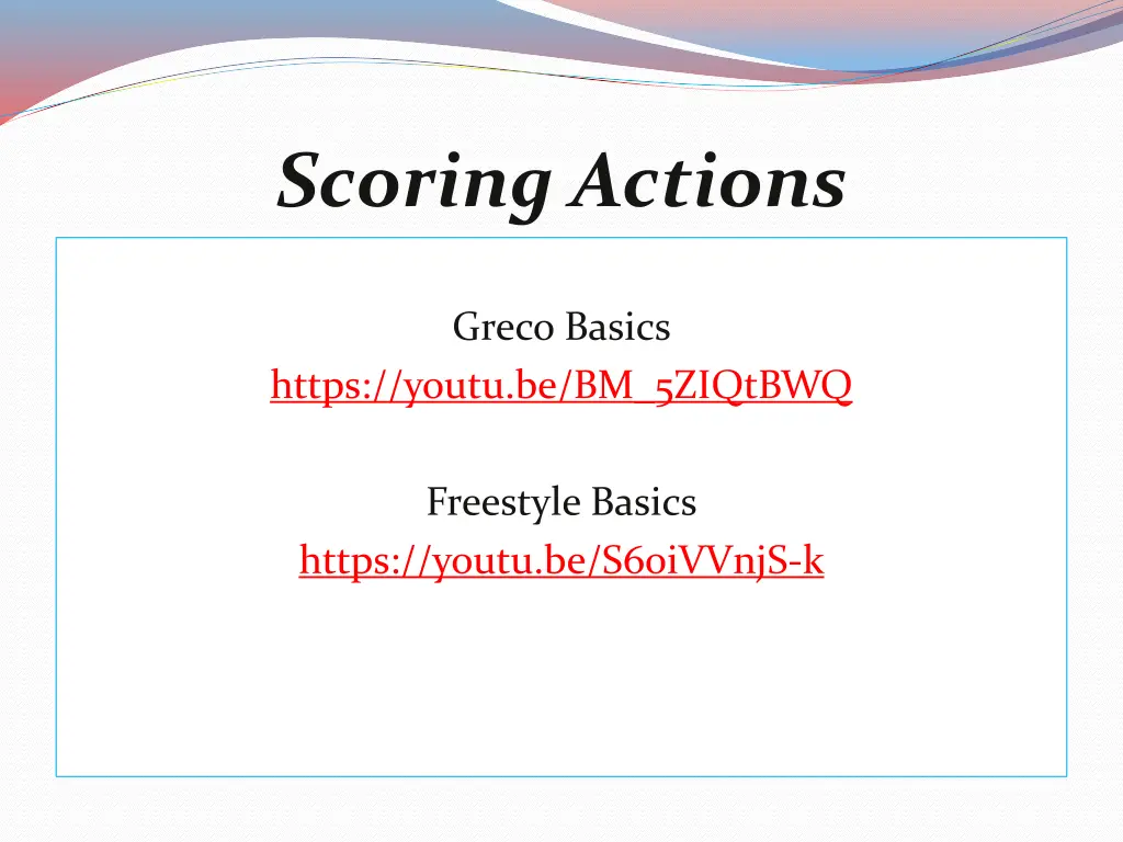 scoring actions