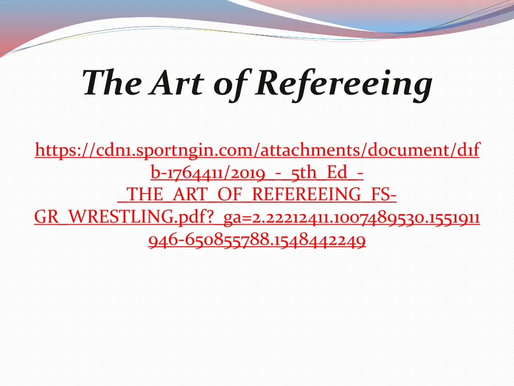 the art of refereeing