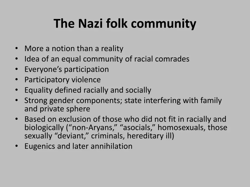 the nazi folk community