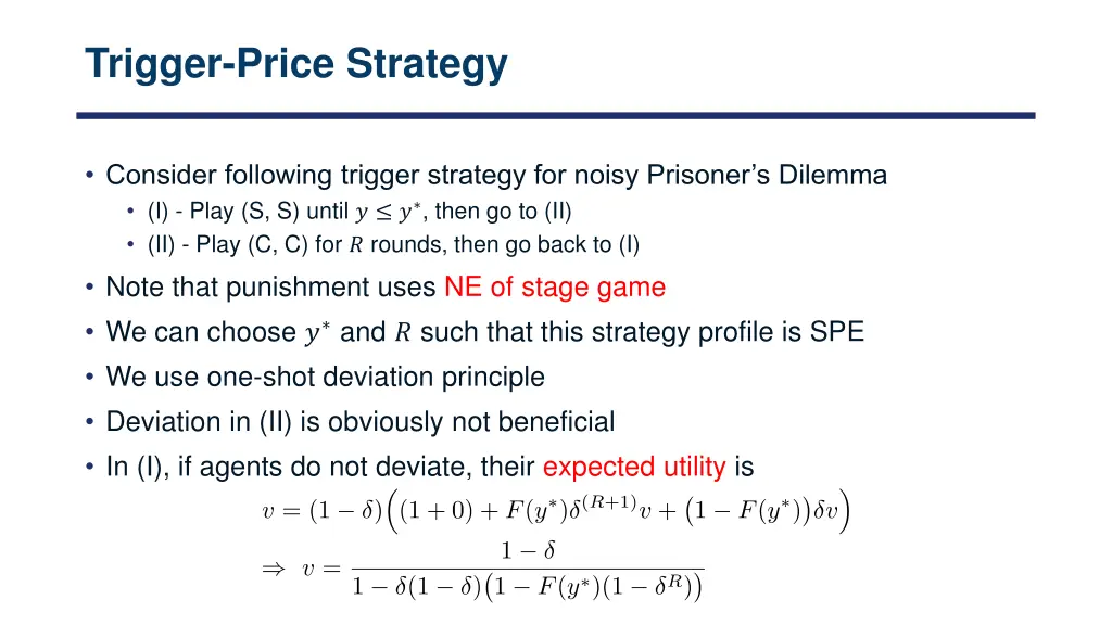 trigger price strategy