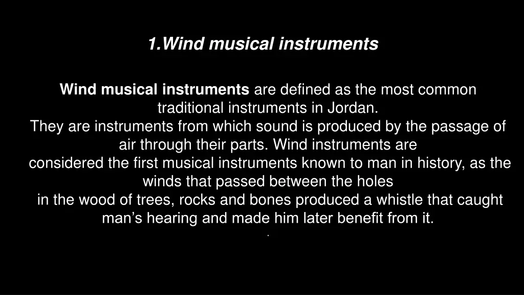 1 wind musical instruments