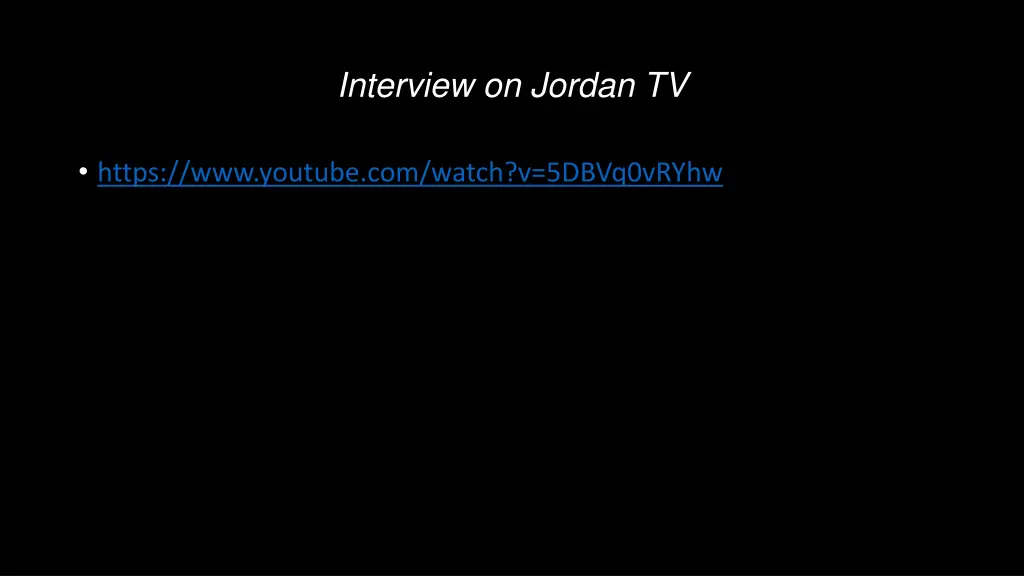 interview on jordan tv