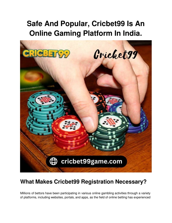 safe and popular cricbet99 is an online gaming