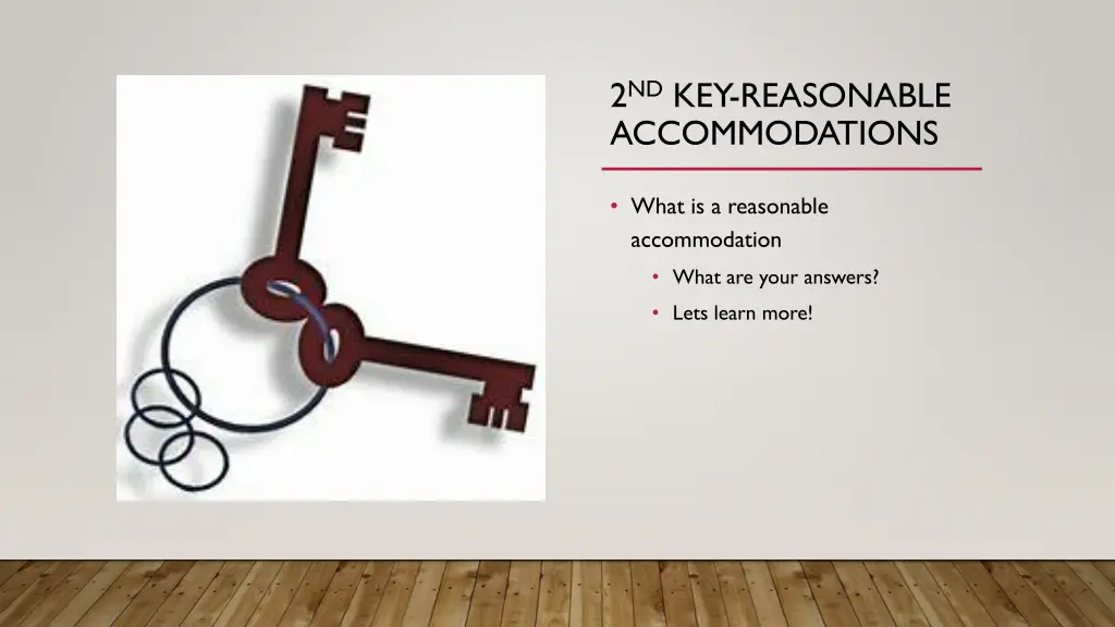 2 nd key reasonable accommodations