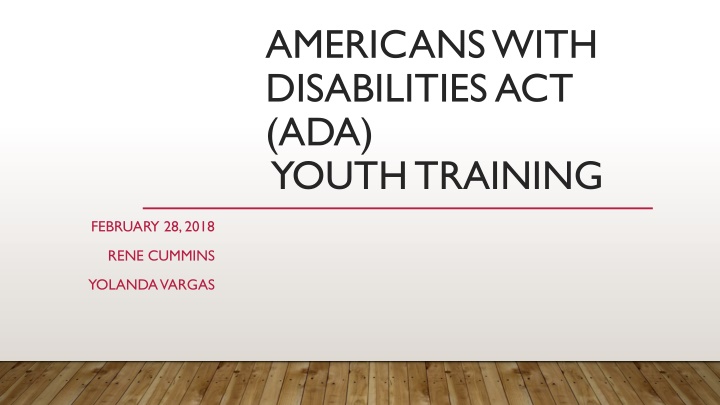 americans with disabilities act ada youth training