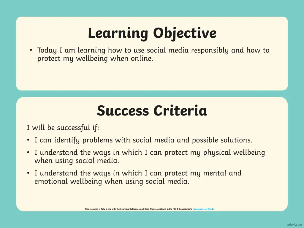 learning objective today i am learning