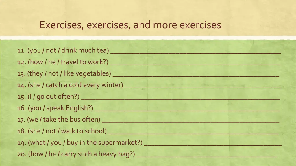 exercises exercises and more exercises 5