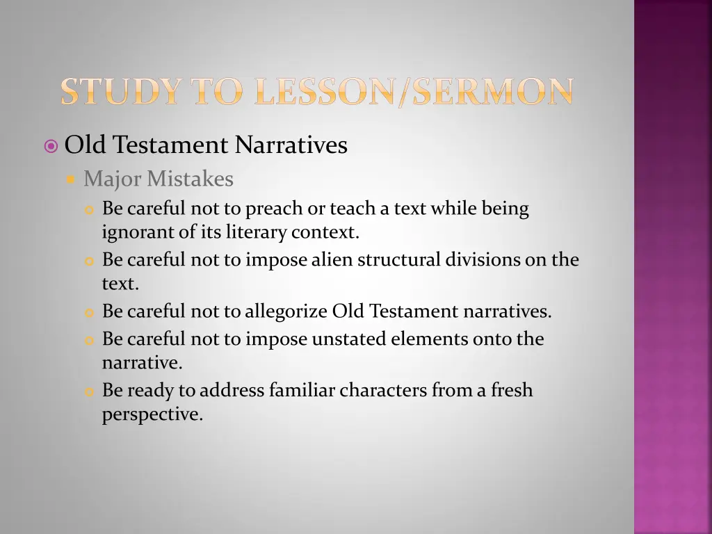 study to lesson sermon