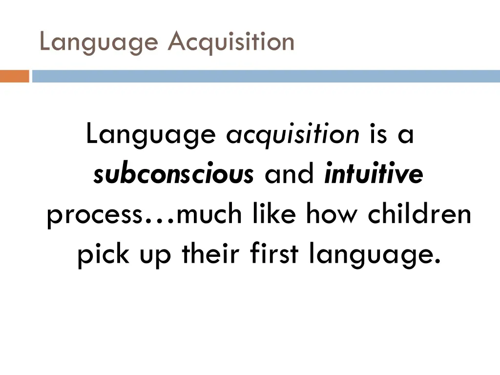 language acquisition 1