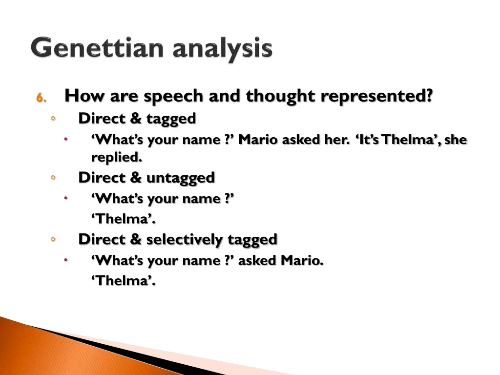 how are speech and thought represented direct