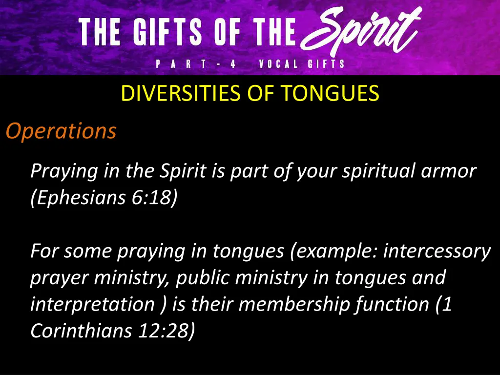 diversities of tongues 12