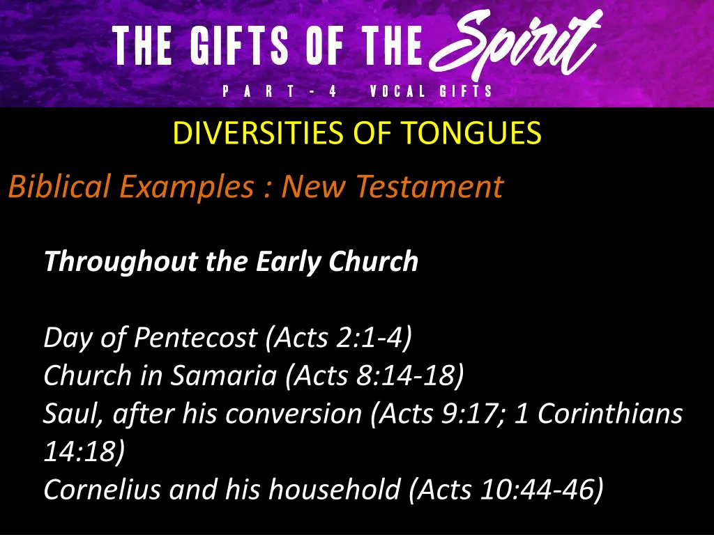 diversities of tongues 3