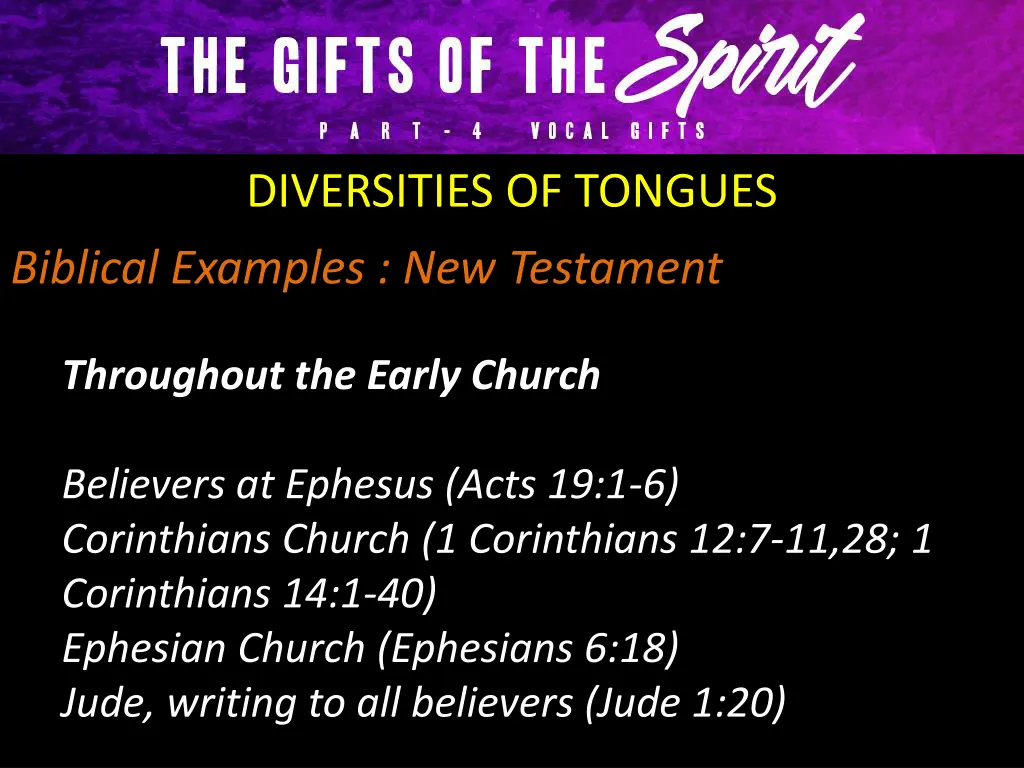 diversities of tongues 4