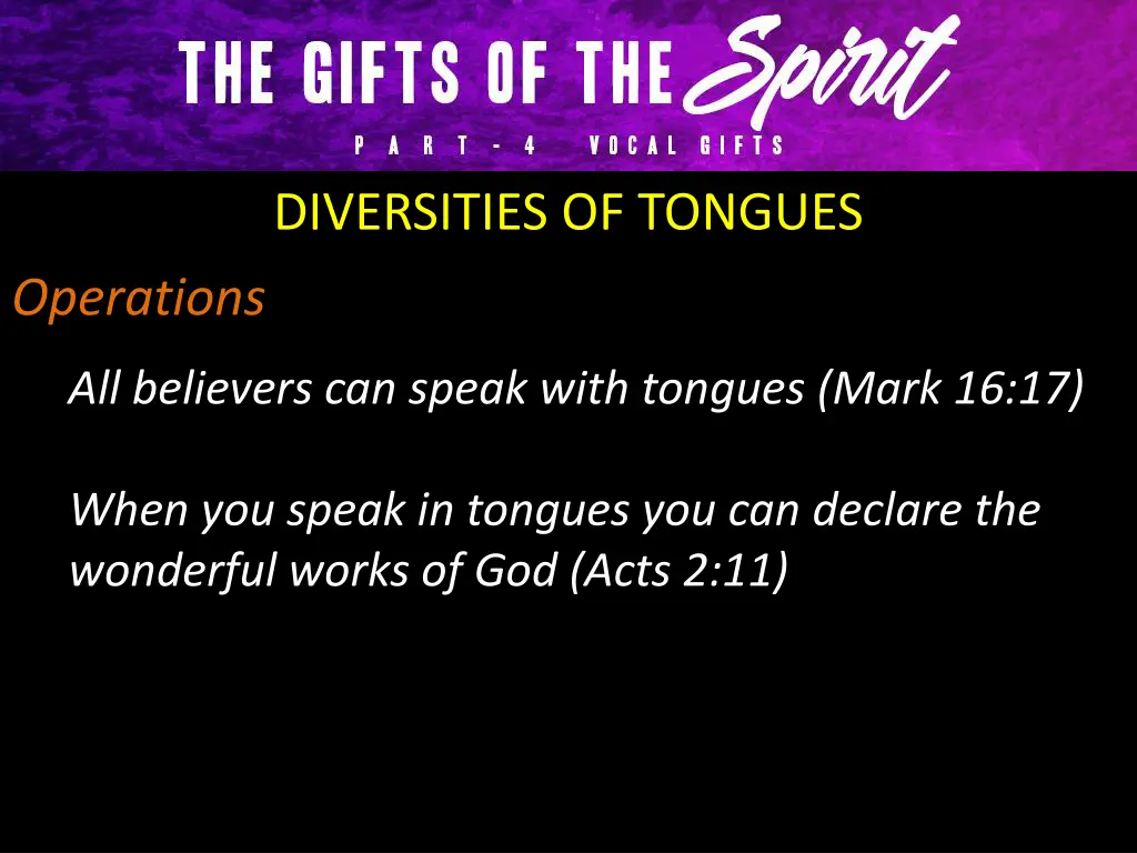 diversities of tongues 5