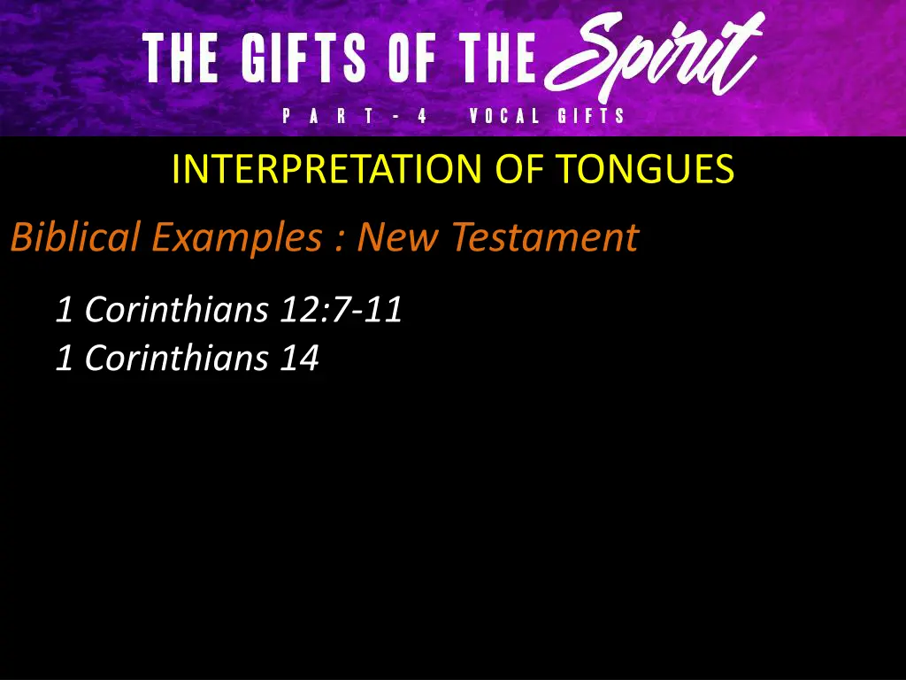 interpretation of tongues 2