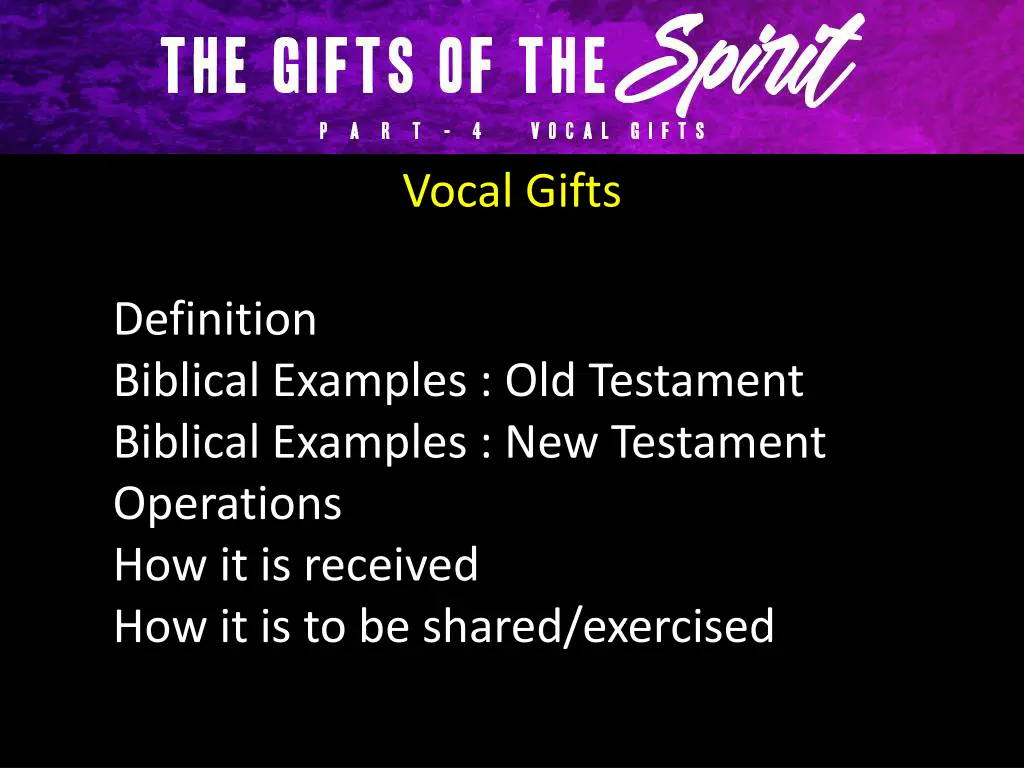 vocal gifts