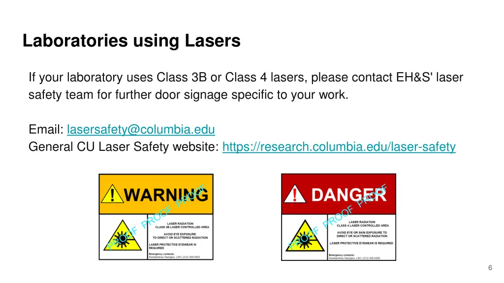 laboratories using lasers