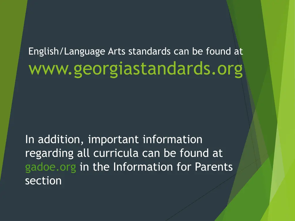 english language arts standards can be found at