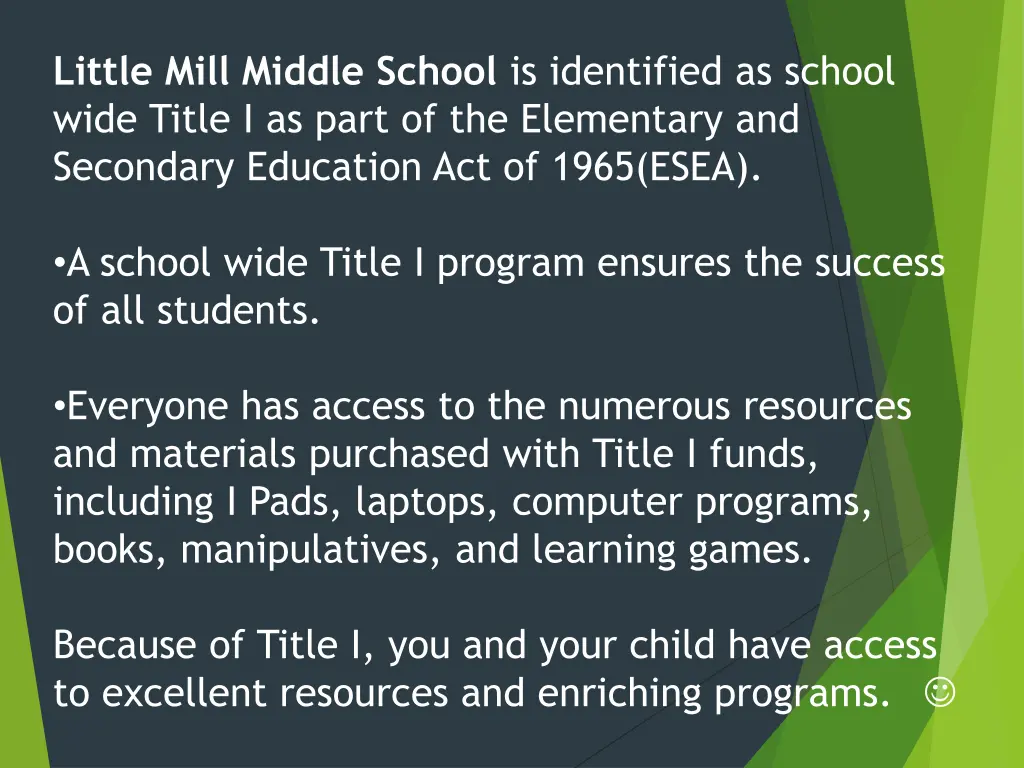 little mill middle school is identified as school