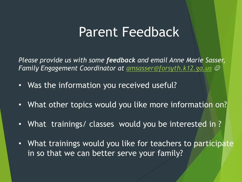 parent feedback