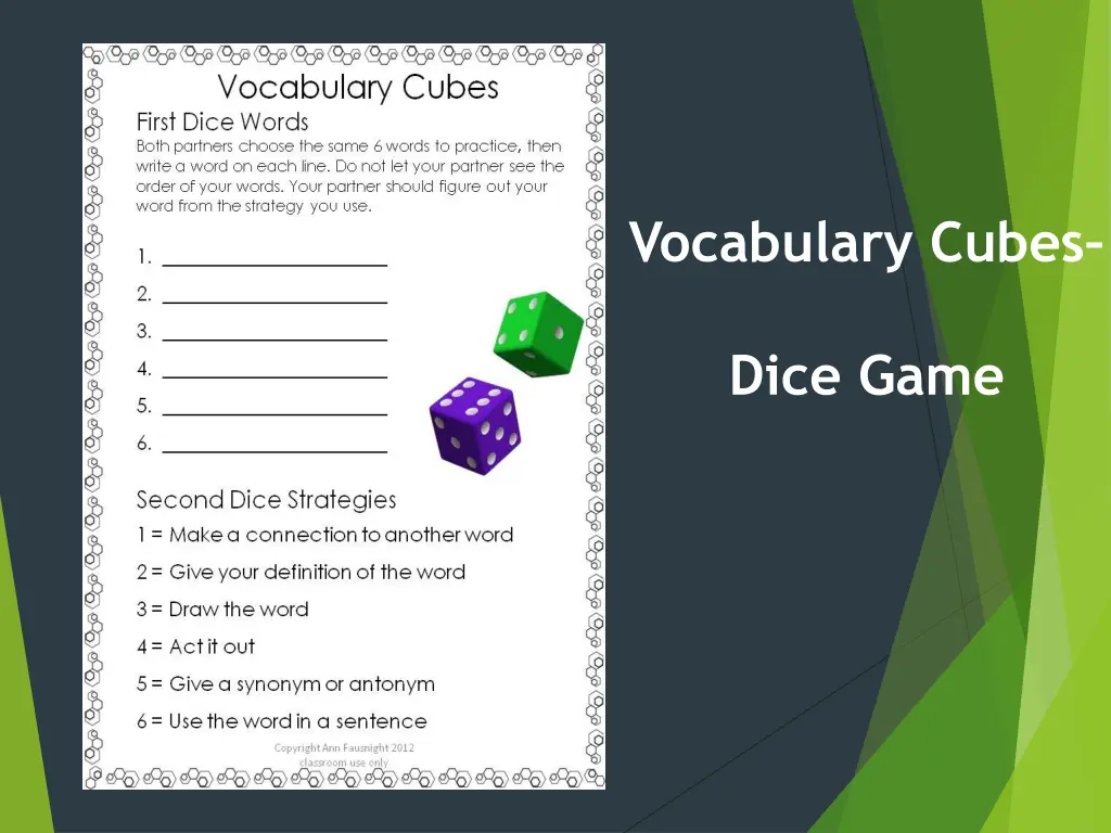 vocabulary cubes