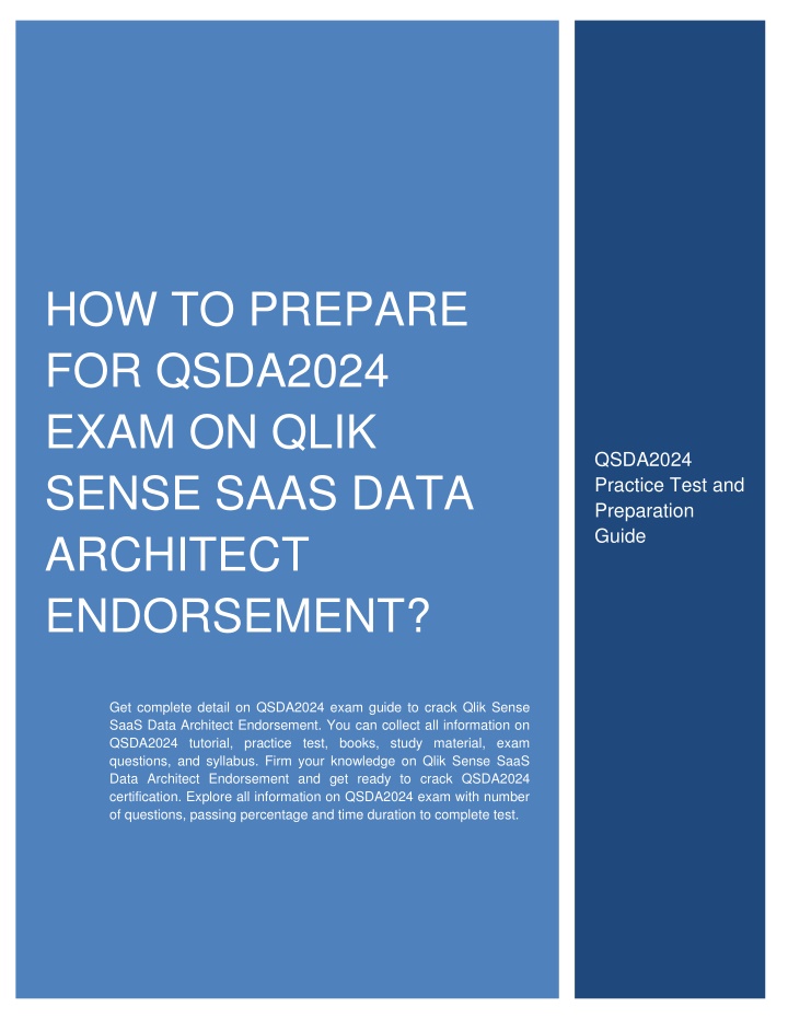 how to prepare for qsda2024 exam on qlik sense