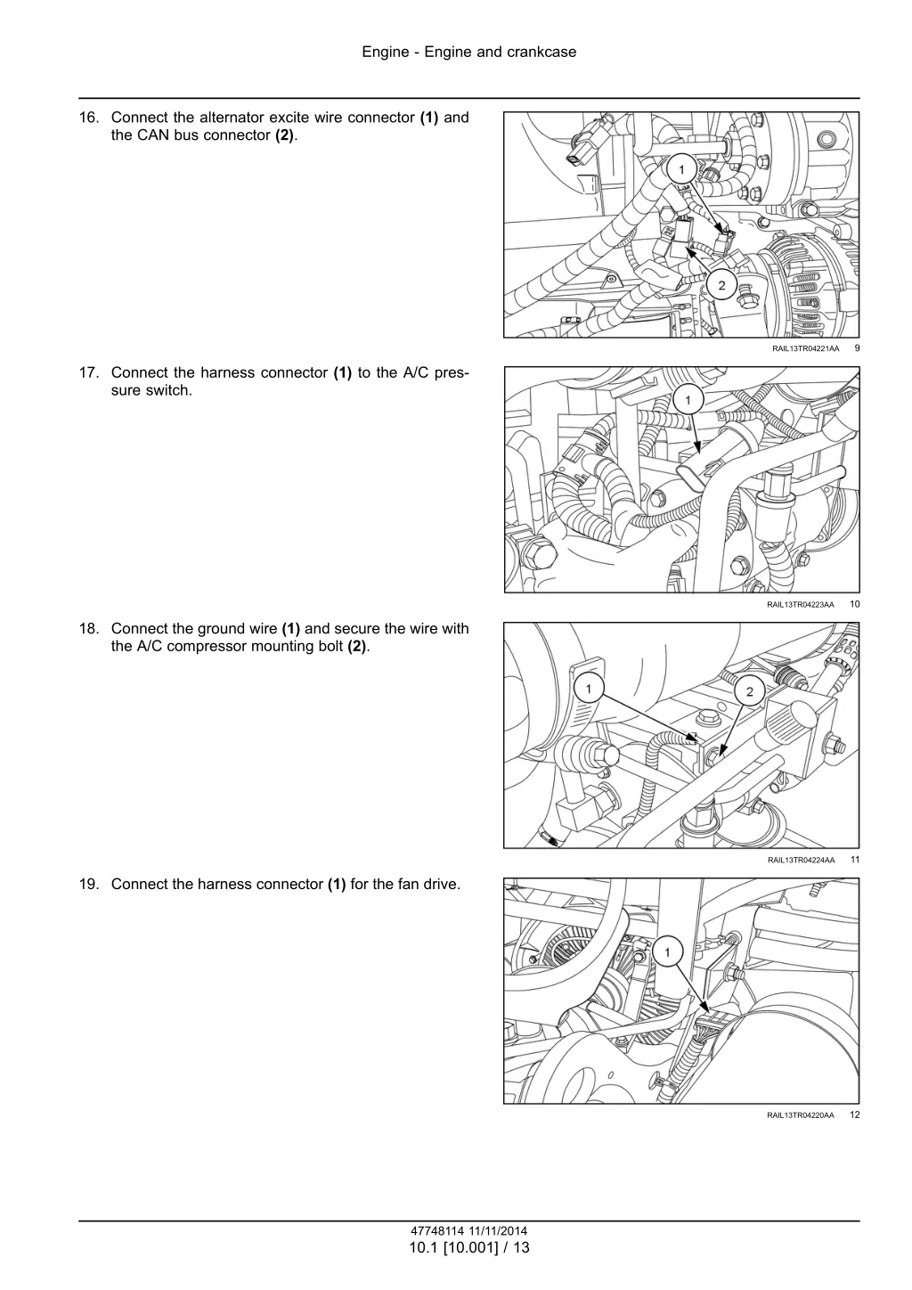 engine engine and crankcase 10