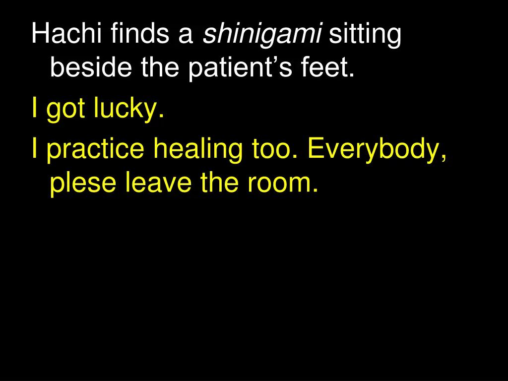 hachi finds a shinigami sitting beside