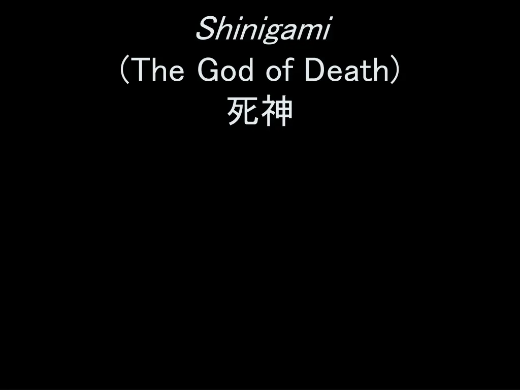 shinigami the god of death