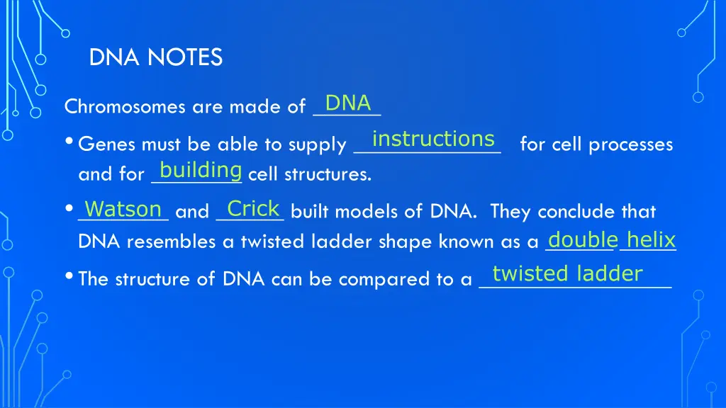 dna notes