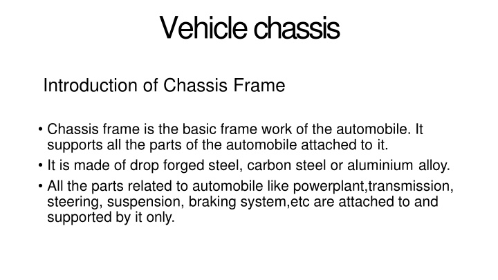 vehicle chassis