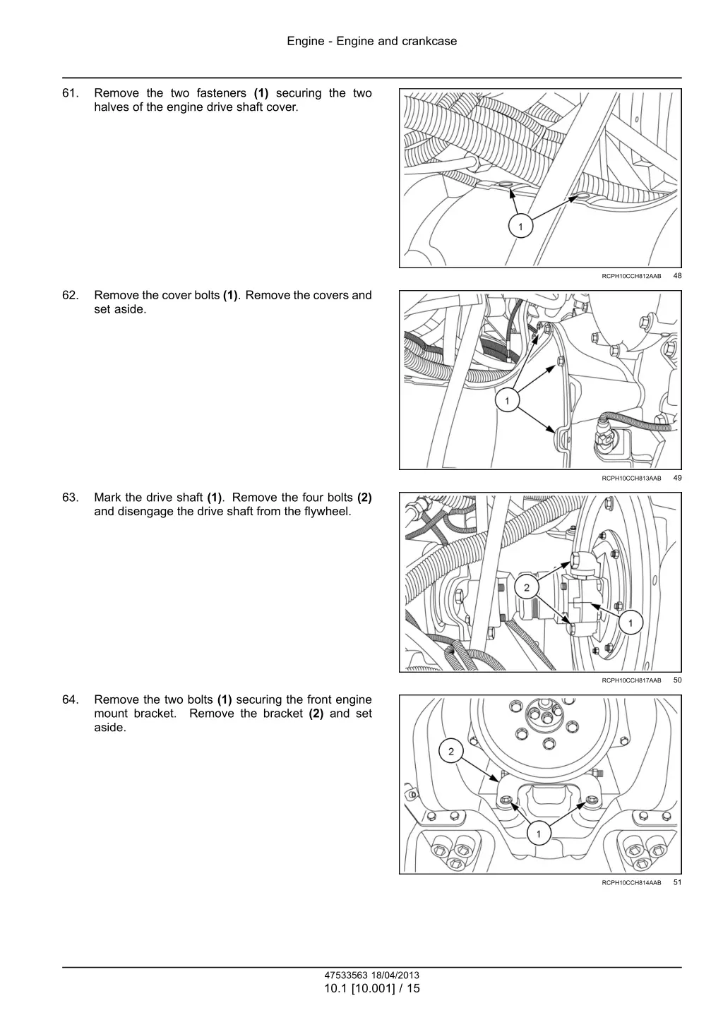 engine engine and crankcase 12