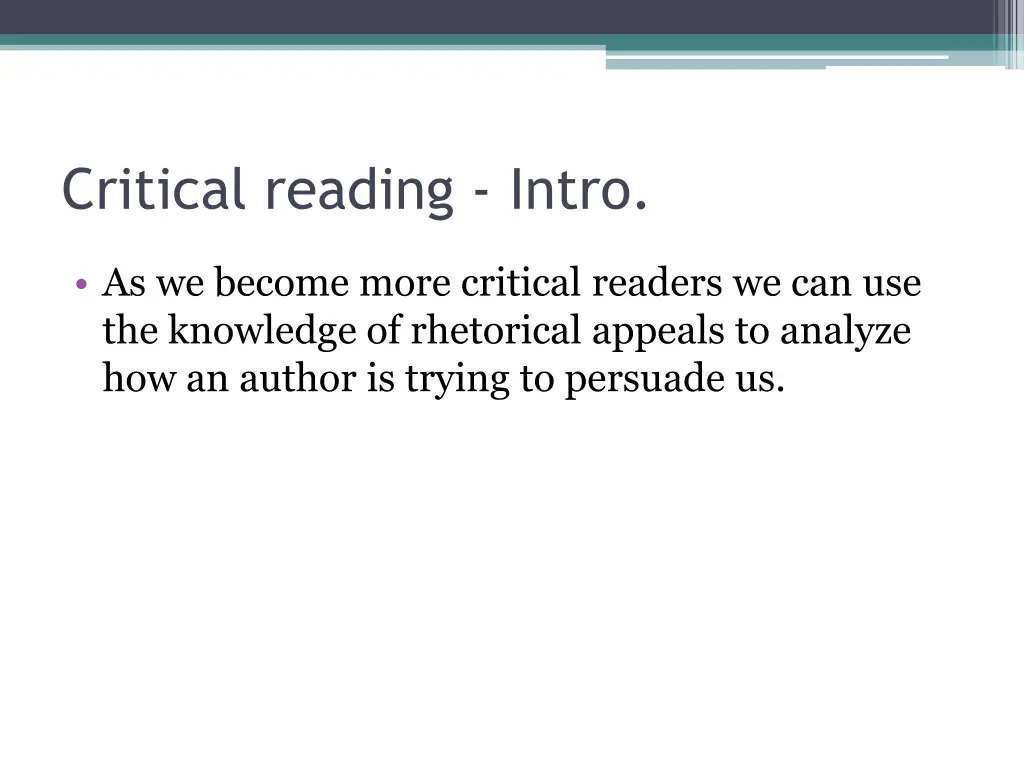 critical reading intro