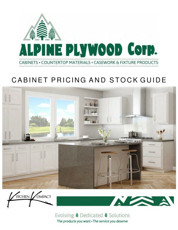 cabinet pricing and stock guide