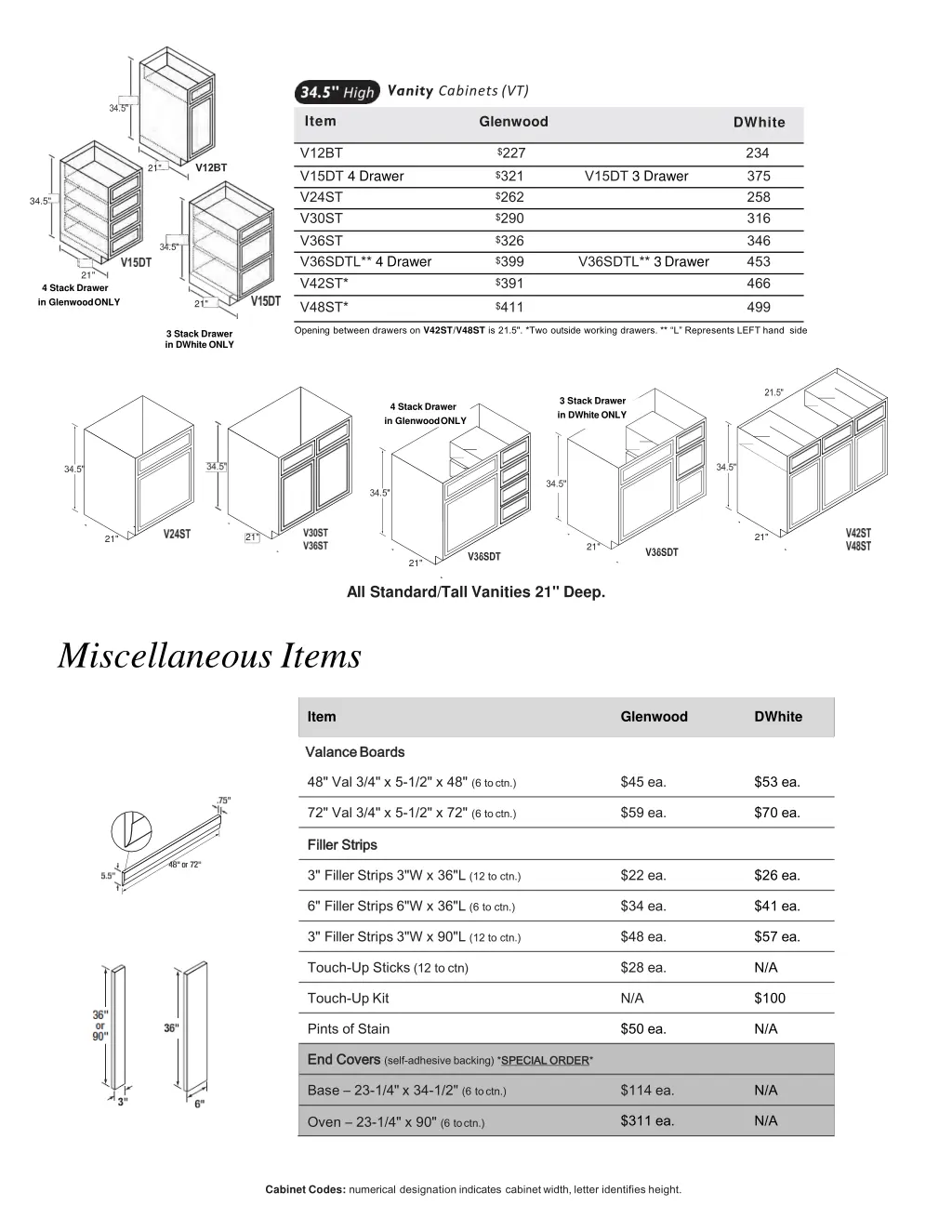 vanity cabinets vt