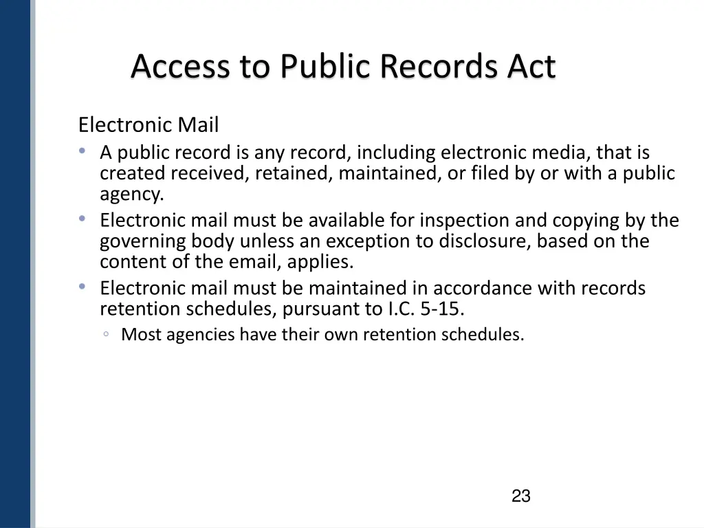 access to public records act