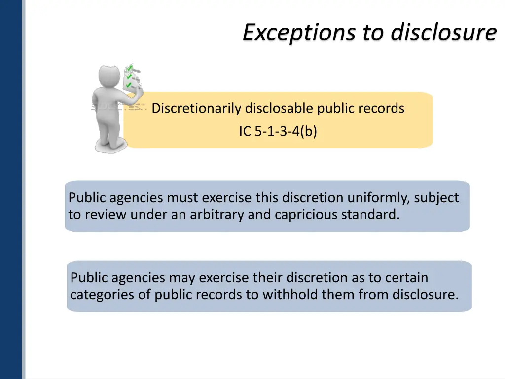 exceptions to disclosure 1