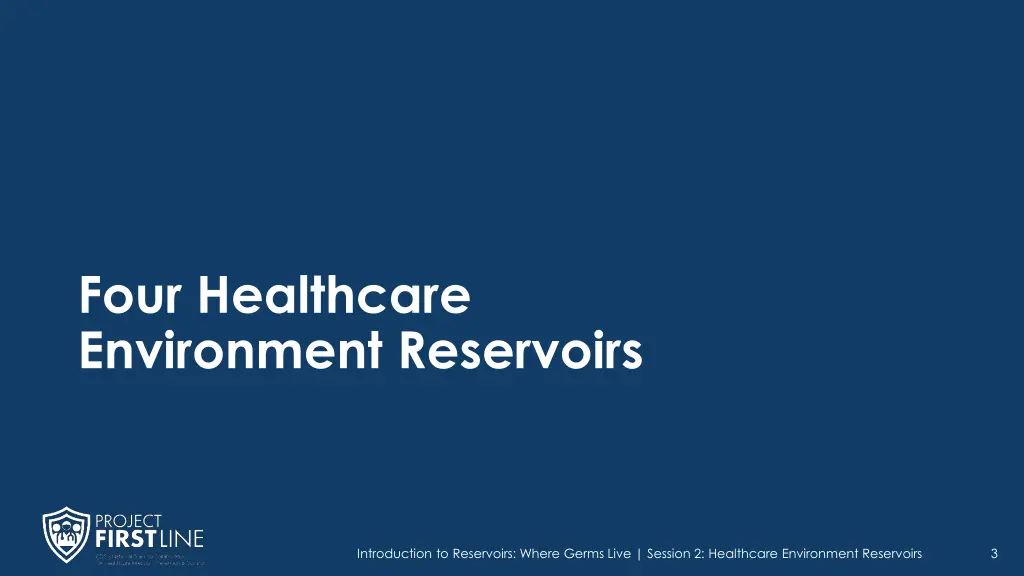 four healthcare environment reservoirs