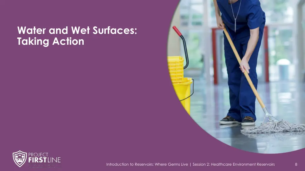 water and wet surfaces taking action