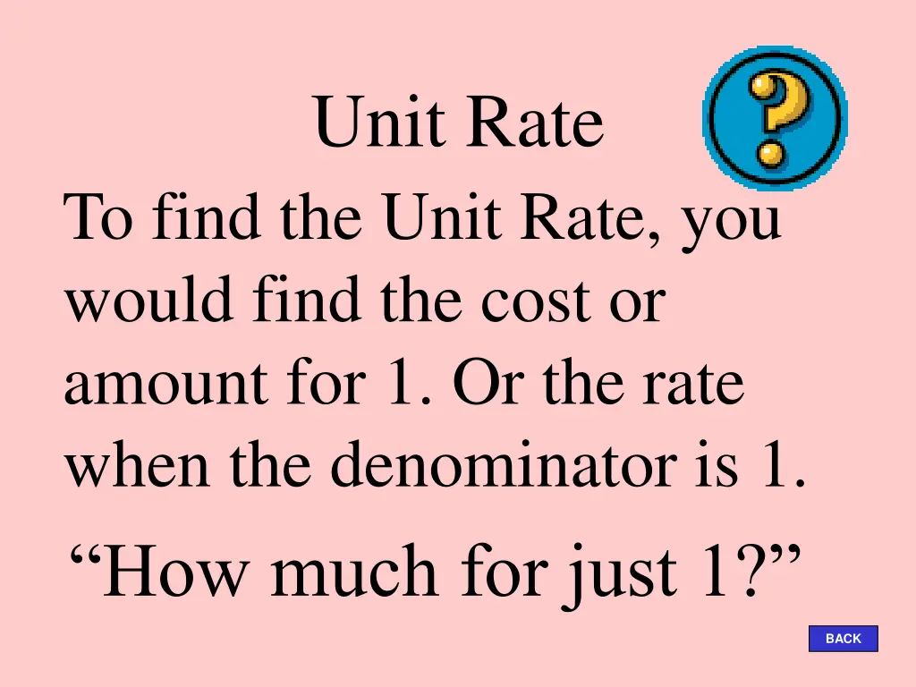 unit rate