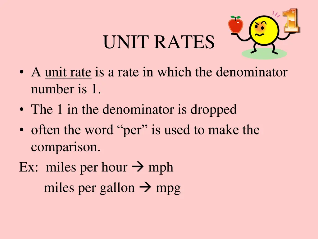 unit rates