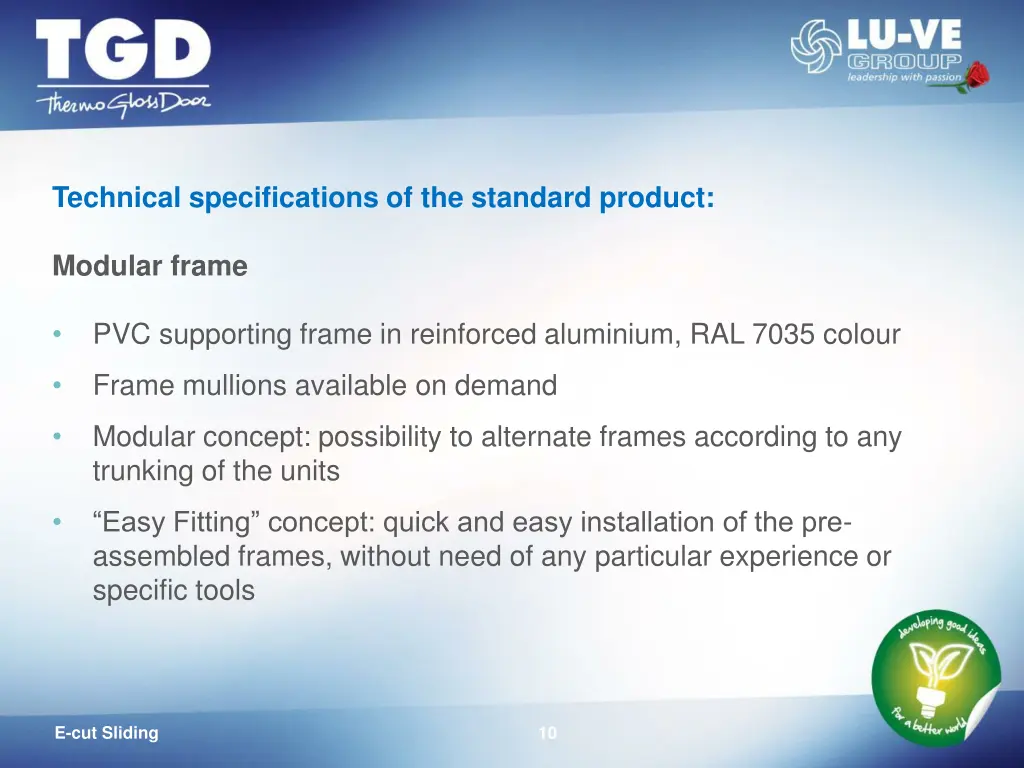 technical specifications of the standard product 1